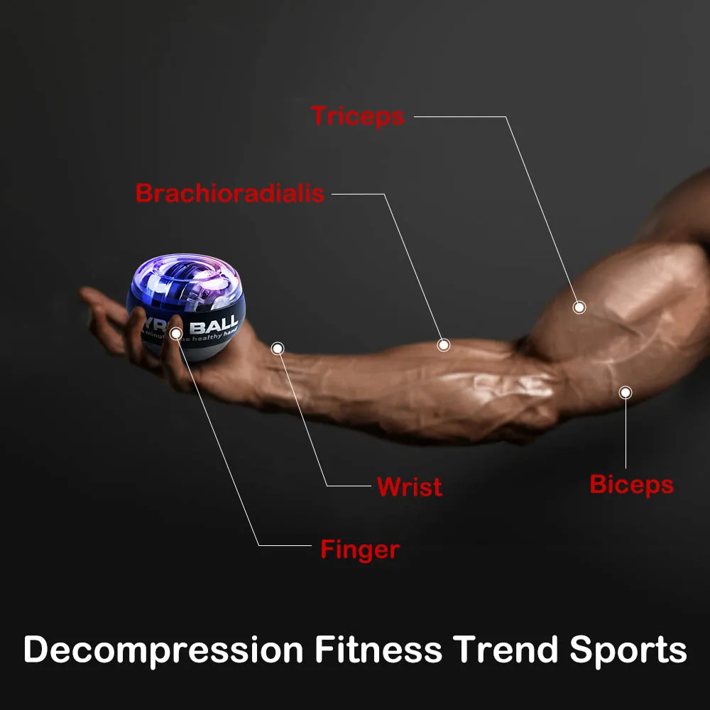 Auto Start Gyro Wrist Ball – Forearm & Wrist Strengthener for Home Fitness and Training