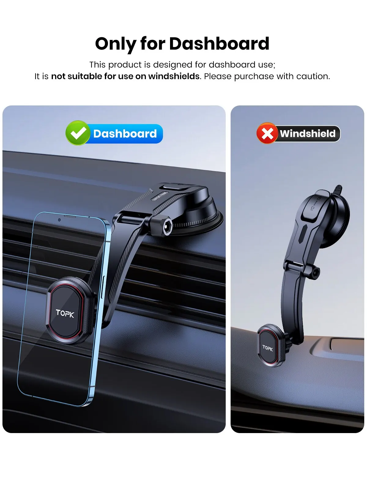 Universal Car Phone Holder – Strong Air Vent, Dashboard & Windshield Mount with Adjustable Viewing