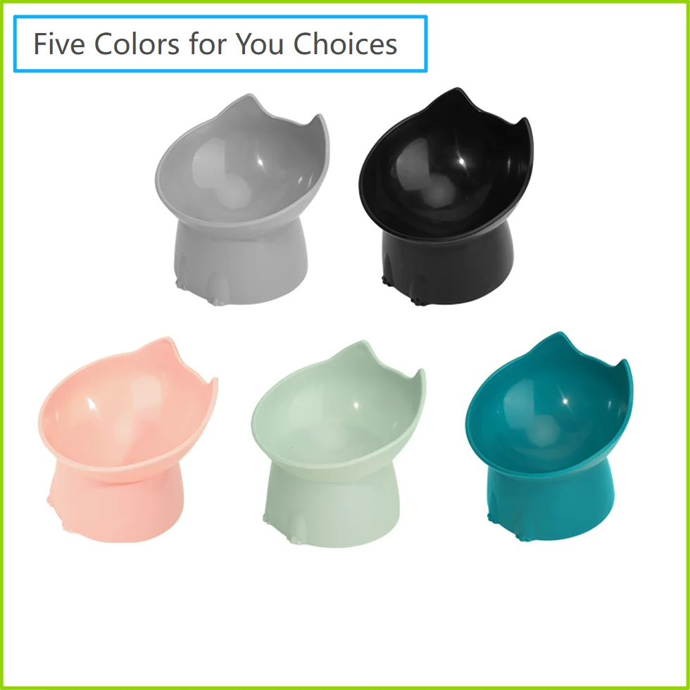 Raised Cat & Dog Food Bowl – Elevated Anti Spill Pet Feeding Bowl with Long Ear Design