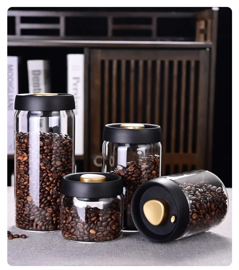 Airtight Glass Storage Jar with Silicone Seal – 900ml/1200ml Kitchen Food Container for Coffee, Tea & Spices