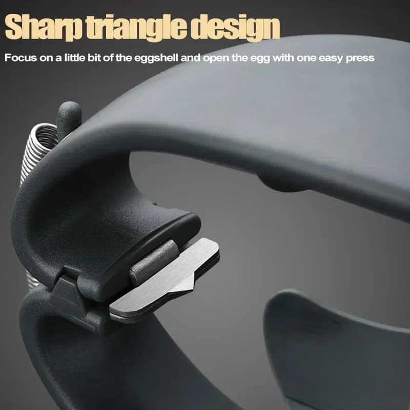 Stainless Steel Egg Opener & Separator – Manual Eggshell Cracker with Egg White Separator