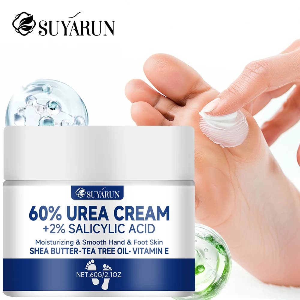 60% Urea Foot Cream – Intensive Moisturizer for Cracked Heels, Dry Skin & Rough Feet