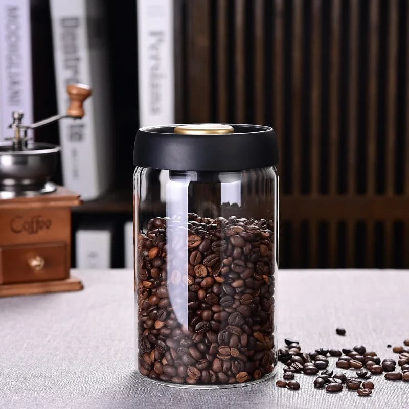 Airtight Glass Storage Jar with Silicone Seal – 900ml/1200ml Kitchen Food Container for Coffee, Tea & Spices