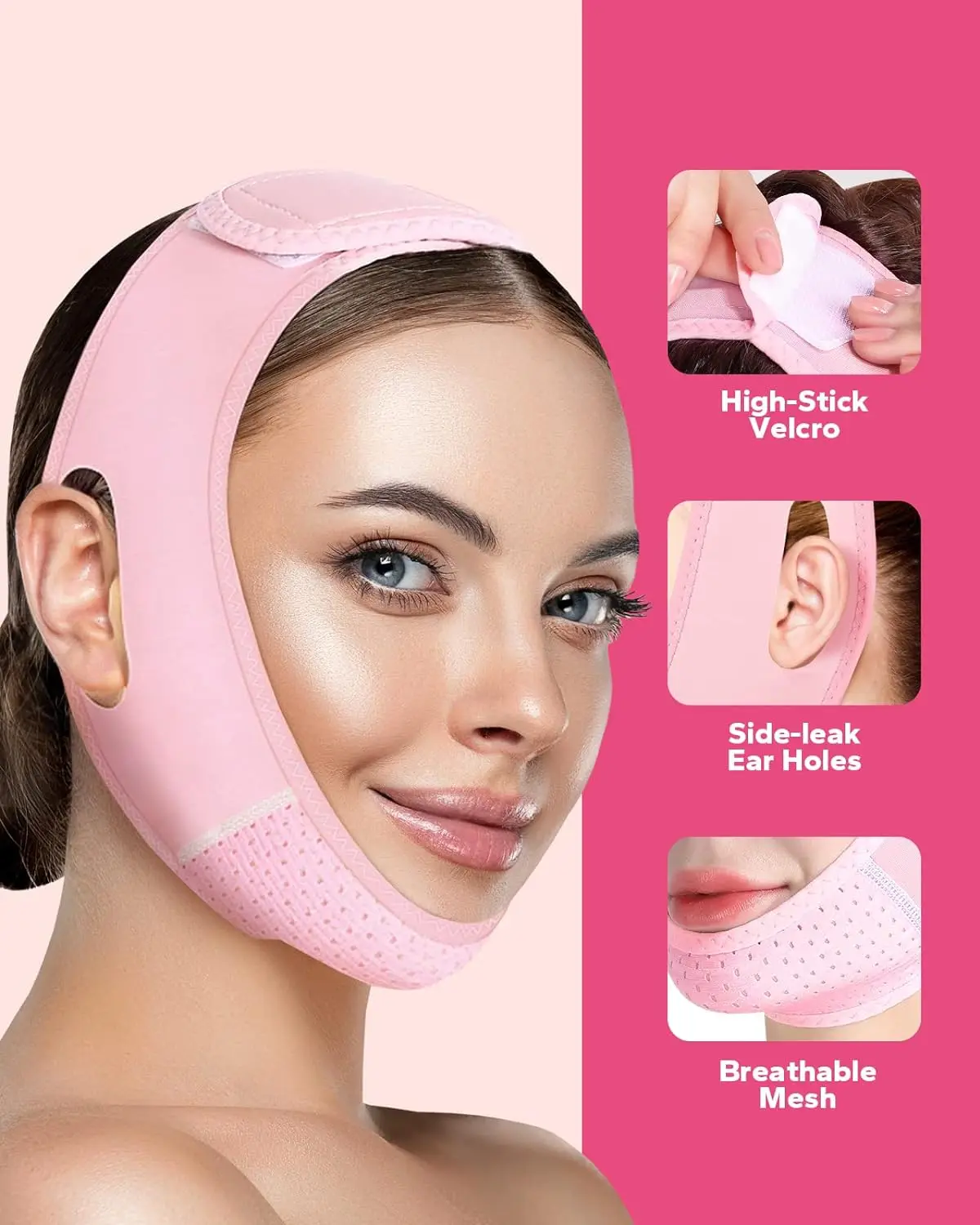 Reusable V Line Face Strap – Adjustable Chin Support Mask for Jawline & Facial Contouring