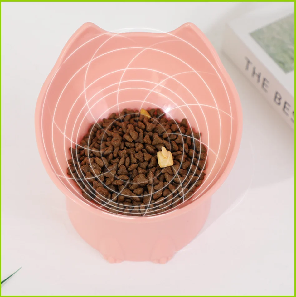 Raised Cat & Dog Food Bowl – Elevated Anti Spill Pet Feeding Bowl with Long Ear Design