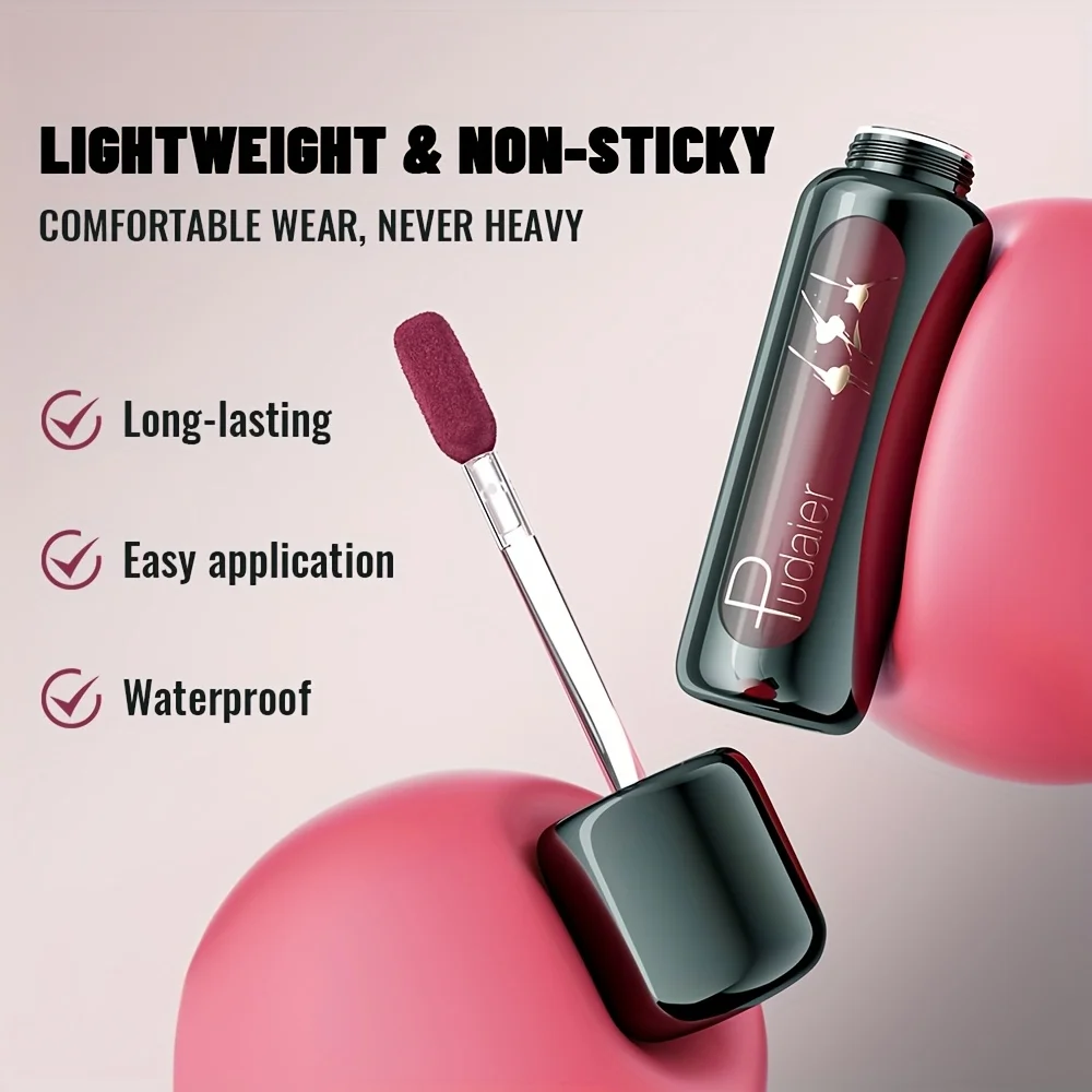 Matte Velvet Lip Gloss – Highly Pigmented Long Lasting Liquid Lipstick with Soft Finish