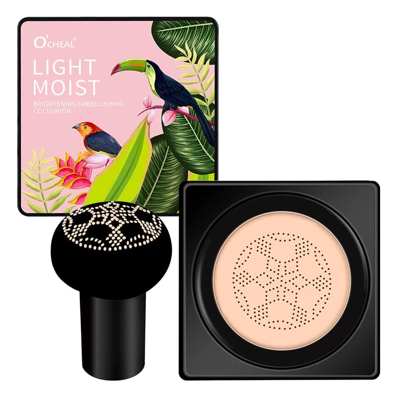 OCHEAL Mushroom Head BB Cream Foundation – Cushion Makeup Base with Concealer & Mushroom Puff