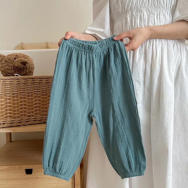 Kids Loose Summer Pants – Lightweight Solid Color Trousers for Baby Girls & Children