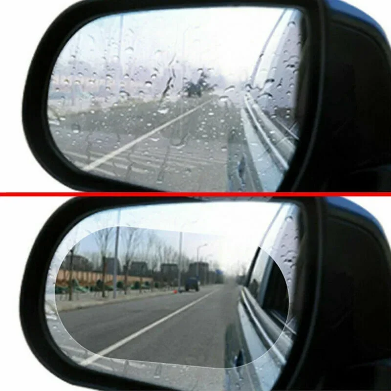 2PCS Car Rearview Mirror Rainproof Film – Anti-Fog Side Mirror Protective Sticker for Clearer Visibility