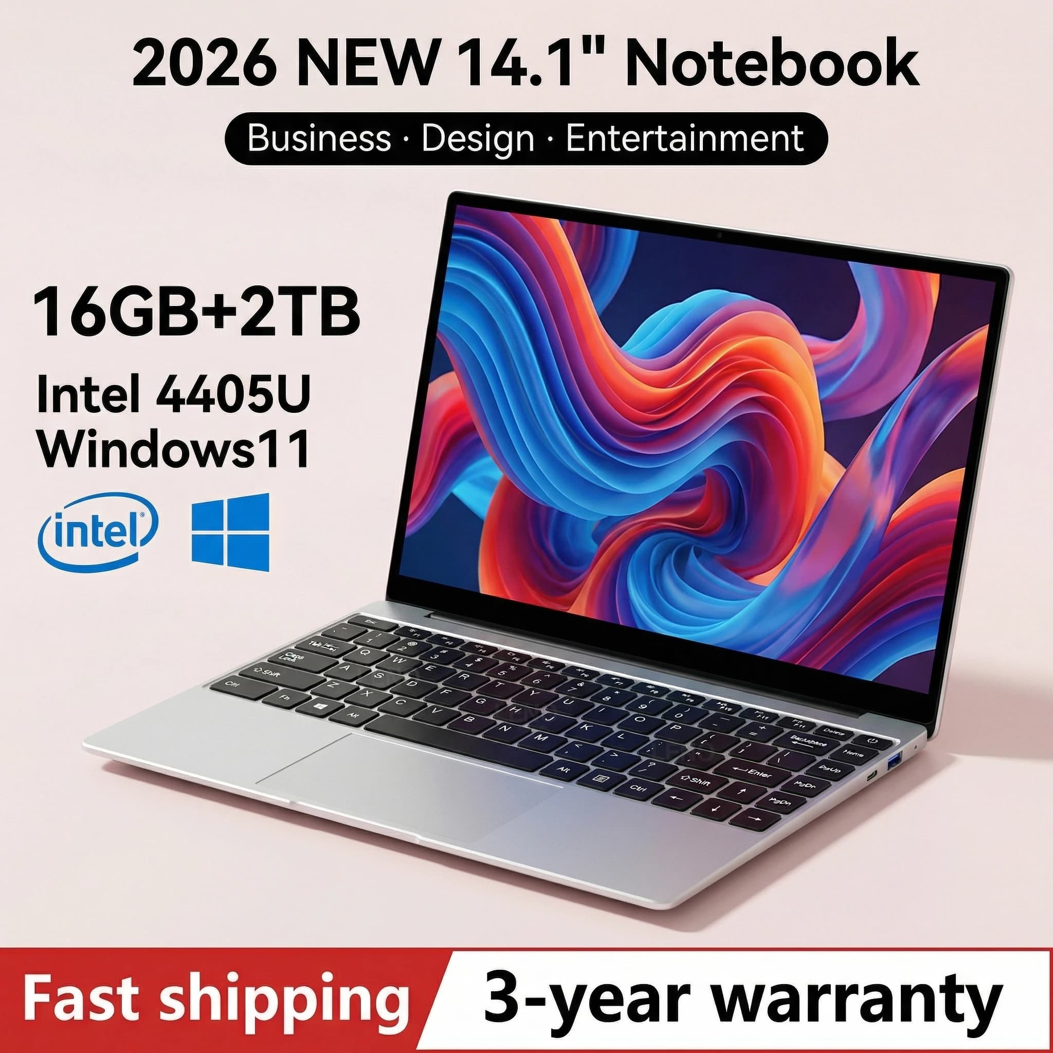 LENO 14.1-Inch Ultra Slim Laptop – 16GB RAM, 2TB SSD, Full HD Display & Windows 11