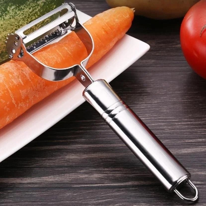Stainless Steel Vegetable Peeler & Julienne Slicer – Multifunctional Potato, Carrot & Cucumber Grater
