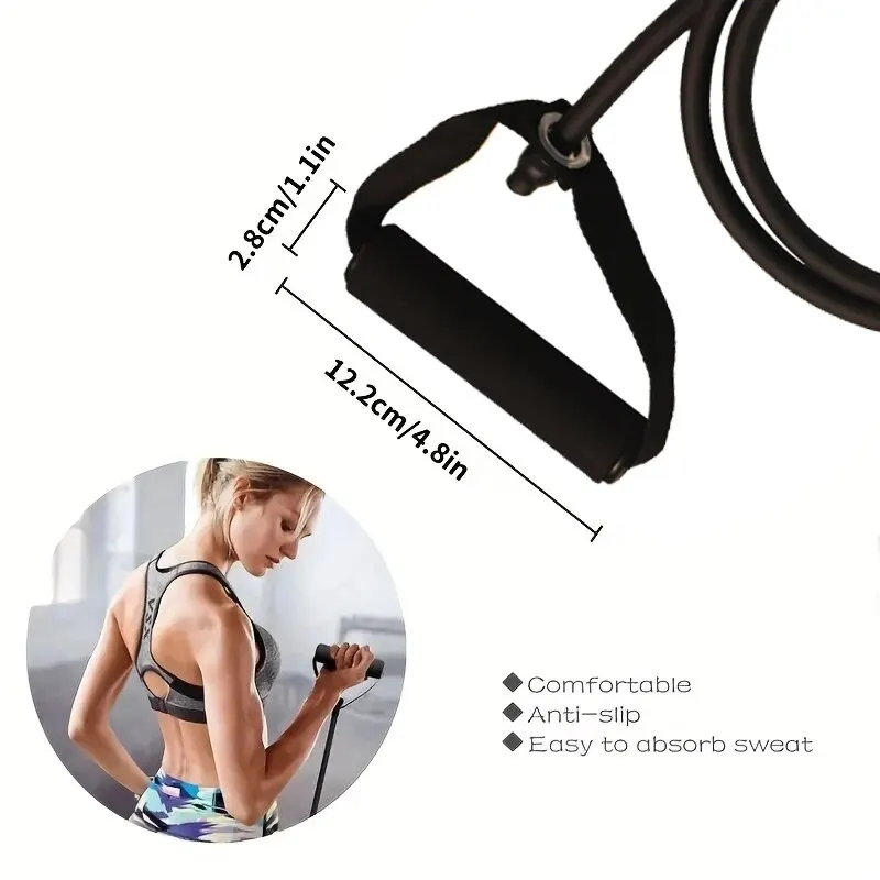 Resistance Bands with Handles – Home Workout Exercise Bands for Strength Training & Fitness