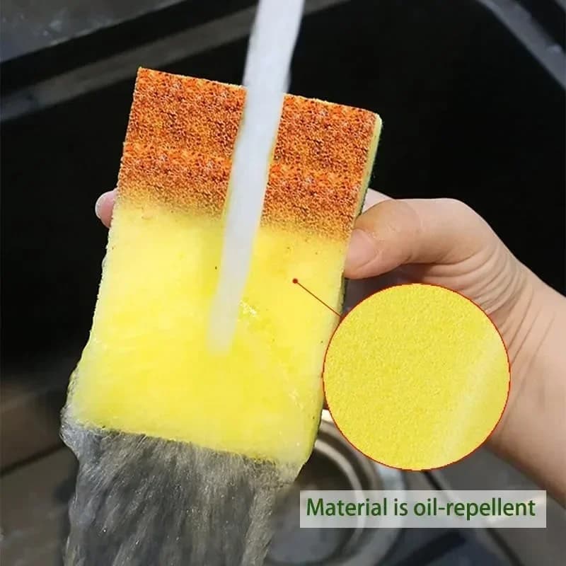 Kitchen Dishwashing Sponge & Scouring Pad – Heavy-Duty Scrub Sponge for Pots, Pans & Dishes