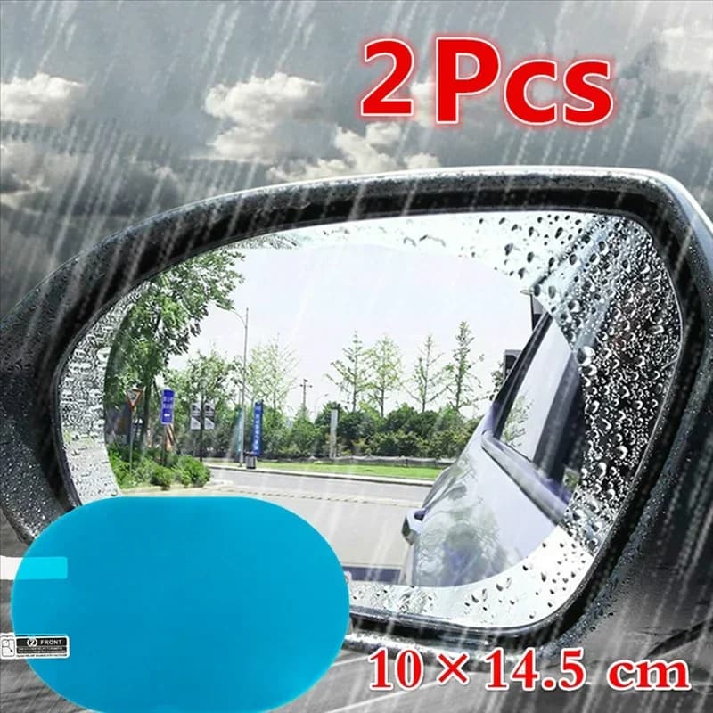 2PCS Car Rearview Mirror Rainproof Film – Anti-Fog Side Mirror Protective Sticker for Clearer Visibility