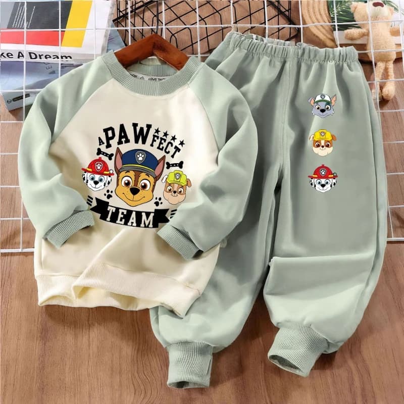PAW Patrol Boys 2-Piece Set – Printed Long Sleeve Sweatshirt & Matching Pants for Spring & Fall