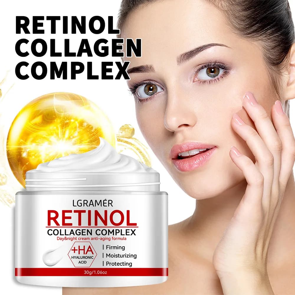 Retinol Moisturizing Face Cream – Firming & Hydrating Facial Cream with Vitamin C for Smoother Looking Skin
