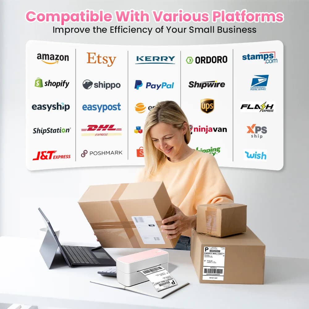 Phomemo 241BT Bluetooth Shipping Label Printer 4×6 – Wireless Thermal Label Printer for Small Business