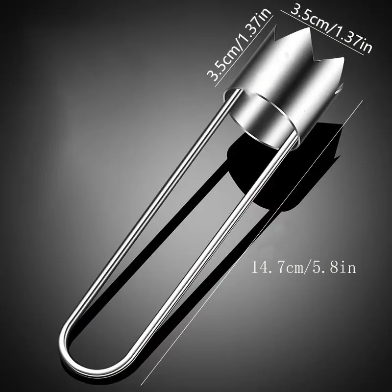 304 Stainless Steel Fruit & Vegetable Corer – Sharp Apple, Pear & Pepper Core Remover Kitchen Tool