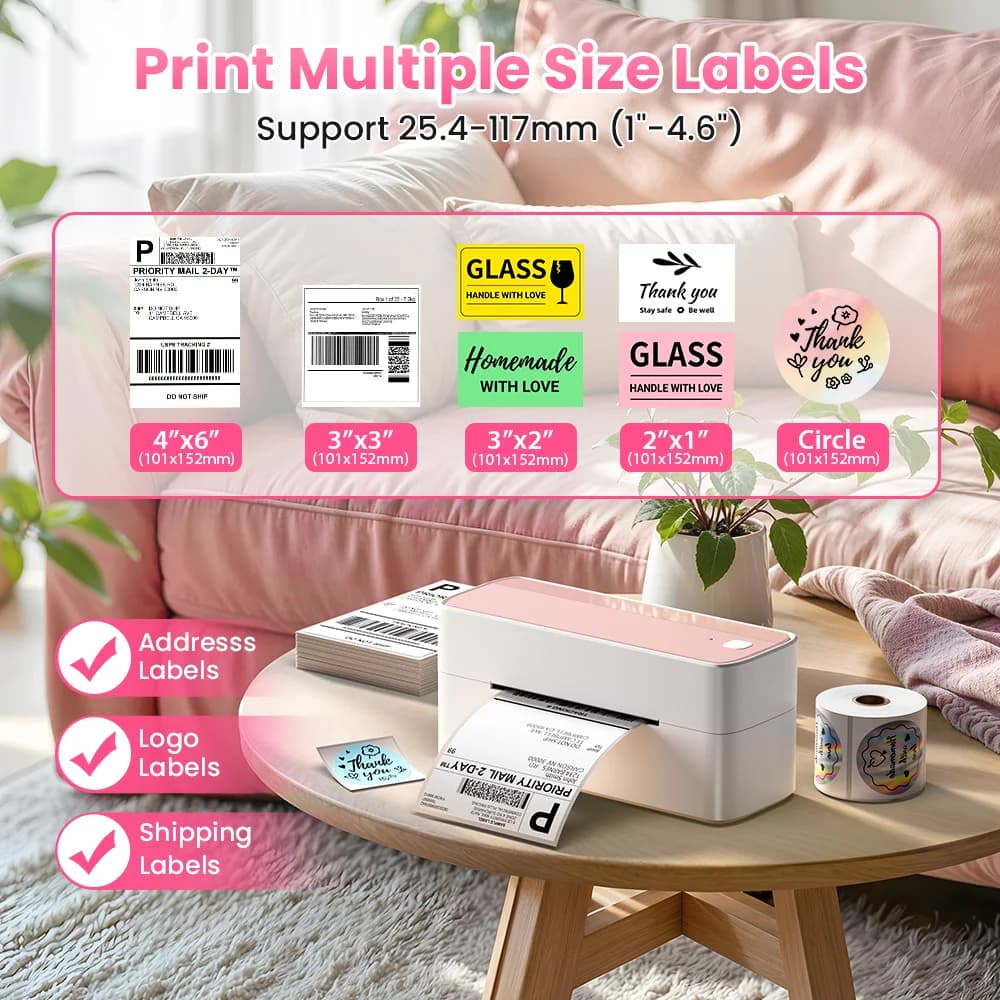 Phomemo 241BT Bluetooth Shipping Label Printer 4×6 – Wireless Thermal Label Printer for Small Business