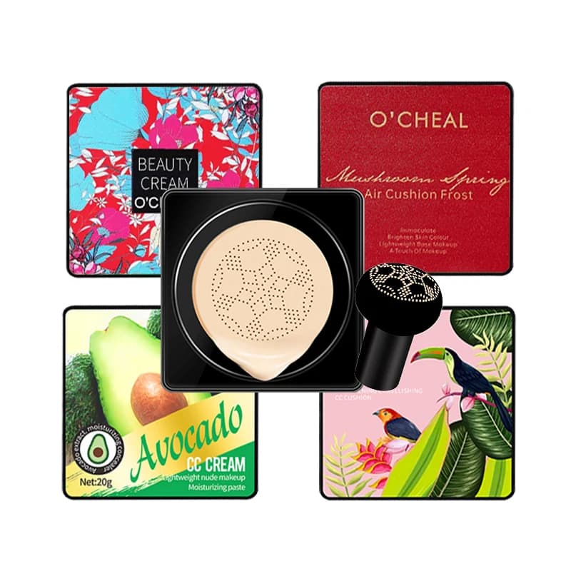 OCHEAL Mushroom Head BB Cream Foundation – Cushion Makeup Base with Concealer & Mushroom Puff