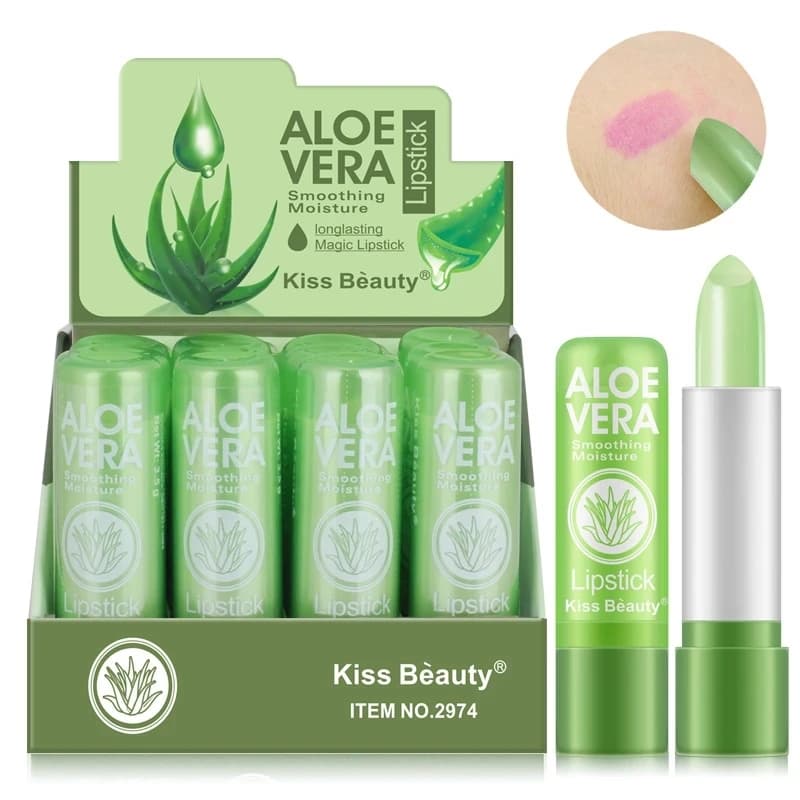 Color Changing Green Lipstick with Aloe Vera 3.5g – Moisturizing Lip Tint