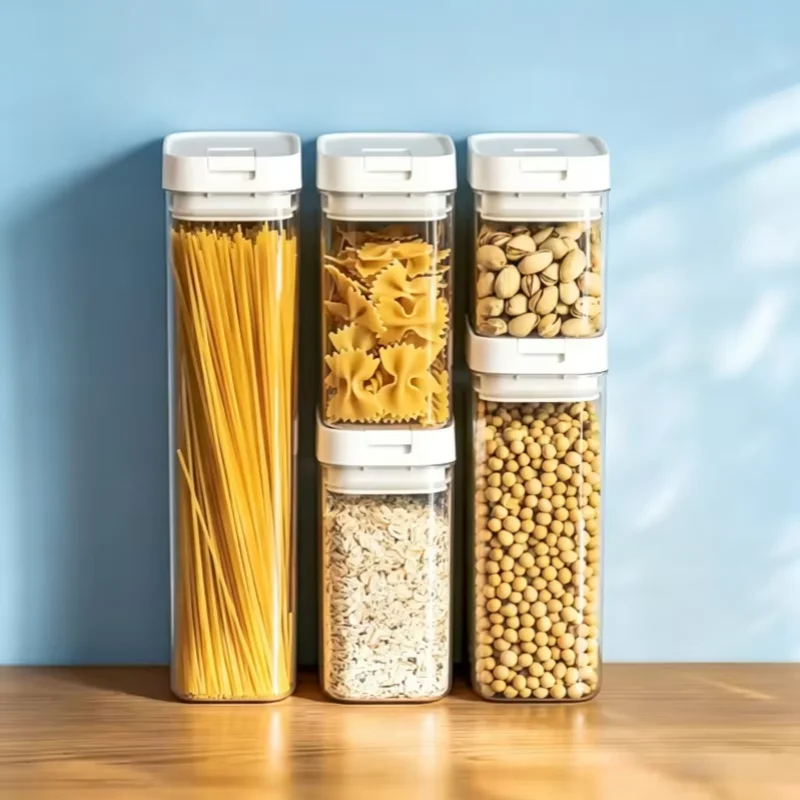Transparent Pasta Storage Container – Sealed Food Grain, Snack & Dry Food Storage Box 0.5–1.8L