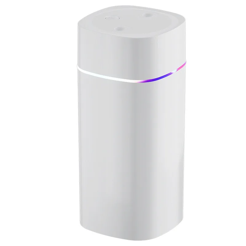 600mL Mini USB Humidifier – Double Spray Cool Mist Diffuser with Colorful Ambient Light