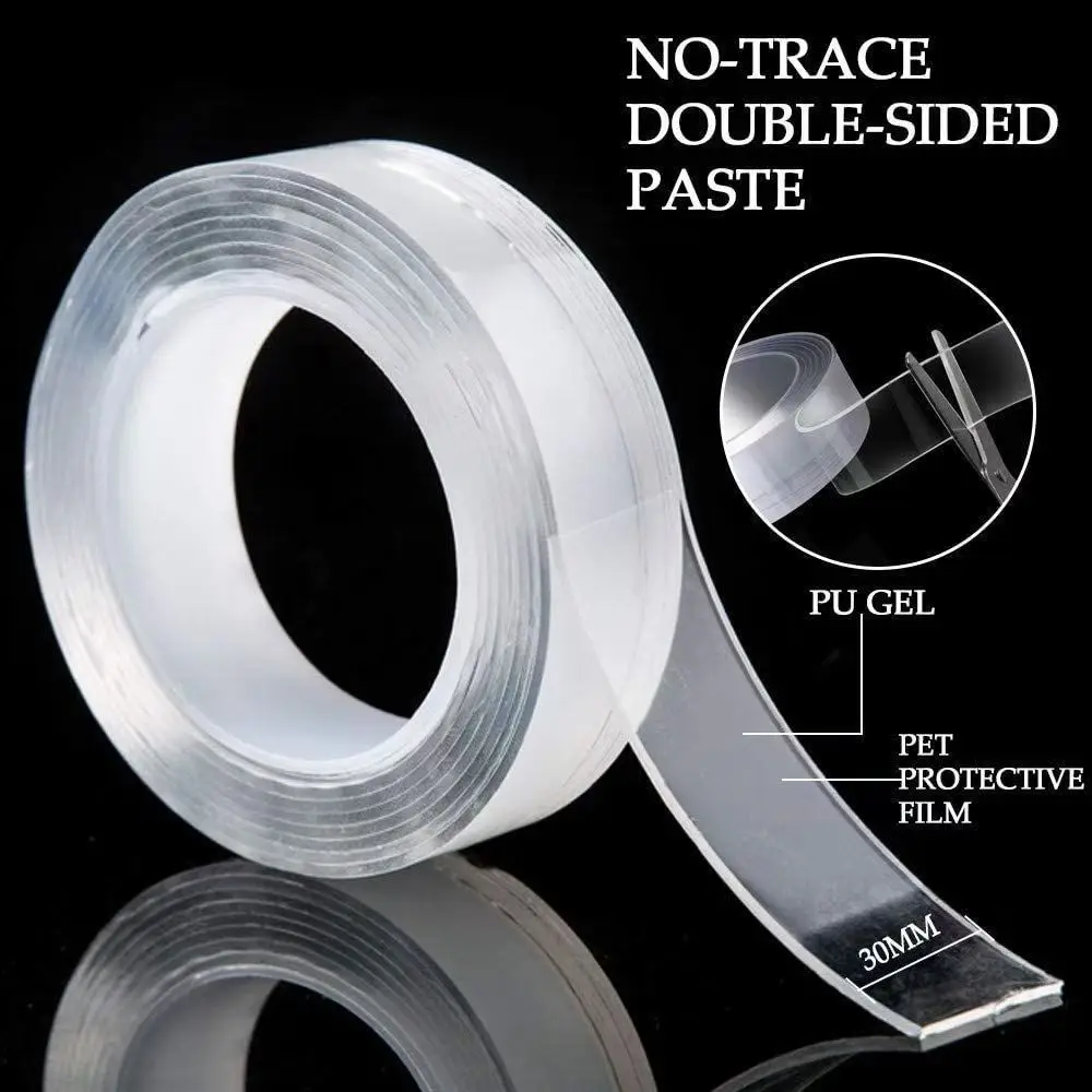 Nano Double-Sided Adhesive Tape – Waterproof Traceless Gel Tape for Bathroom, Kitchen, Sink & Home