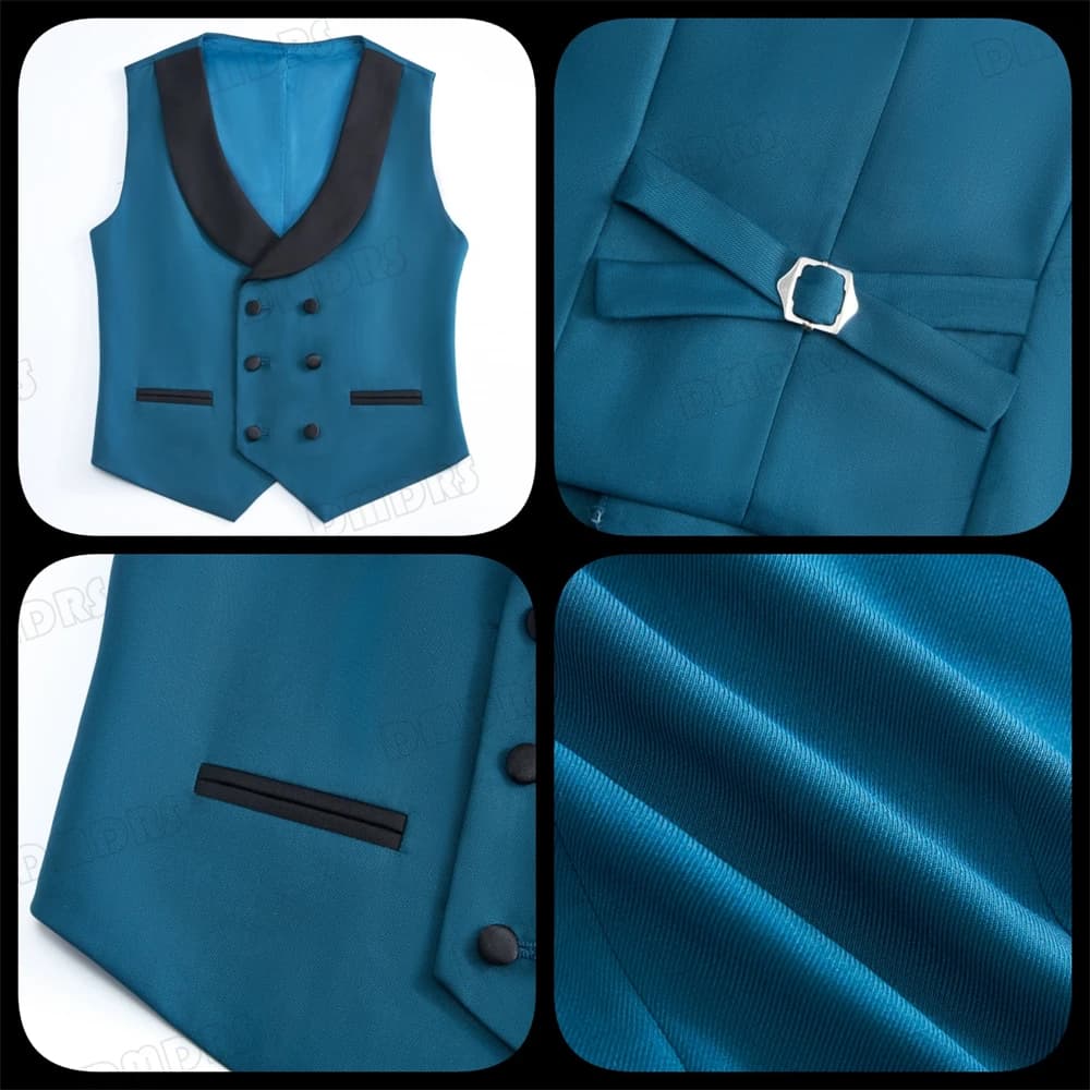 Boys 4-Piece Formal Suit Set – Blazer, Vest, Pants & Bow Tie for Weddings & Special Events