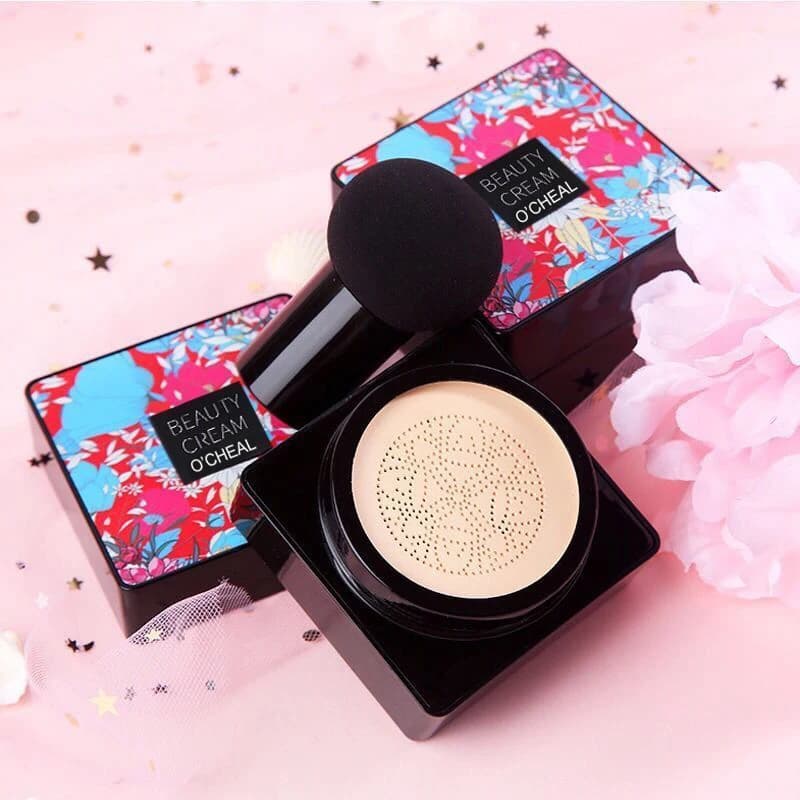 OCHEAL Mushroom Head BB Cream Foundation – Cushion Makeup Base with Concealer & Mushroom Puff