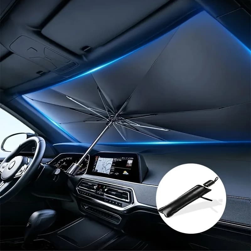 Car Sunshade Umbrella – Reflective UV Protection & Heat-Reducing Foldable Windshield Cover