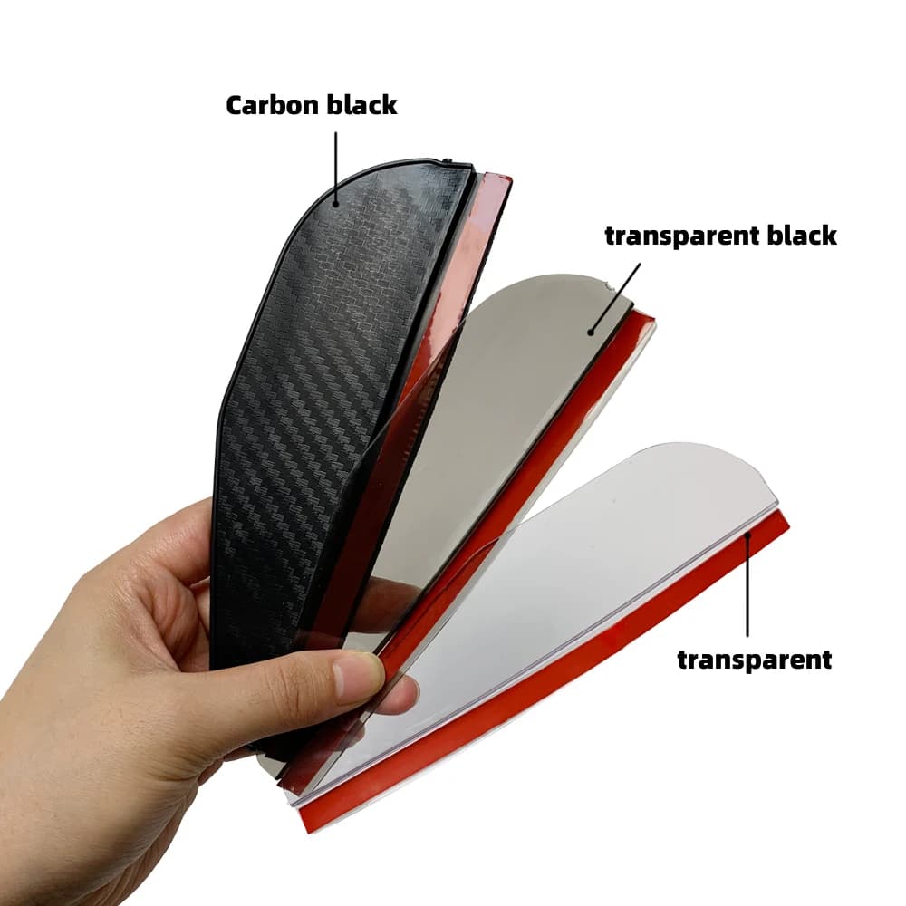 2PCS Car Rearview Mirror Rain Visor – Flexible PVC Side Mirror Eyebrow Protector for Clearer Visibility