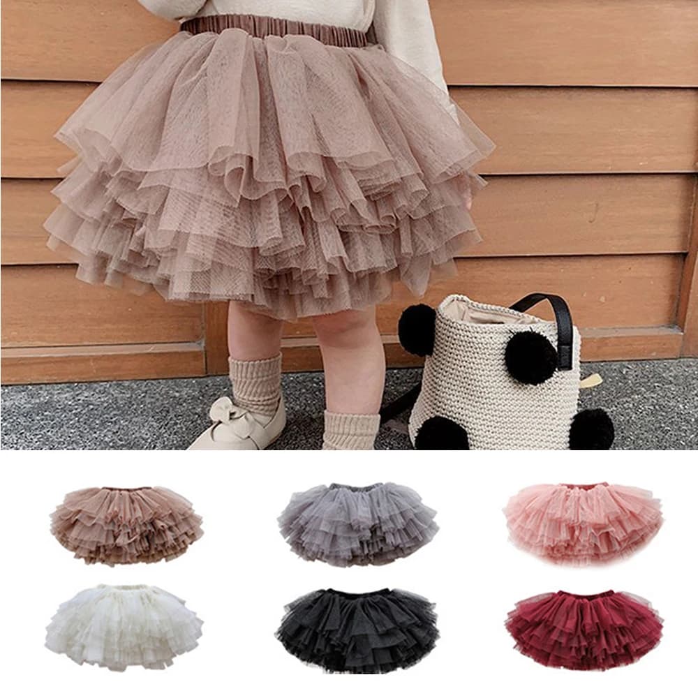 Girls Black Tutu Skirt – Fluffy Tulle Princess Pettiskirt for Ballet, Birthday & Parties Ages 1–7