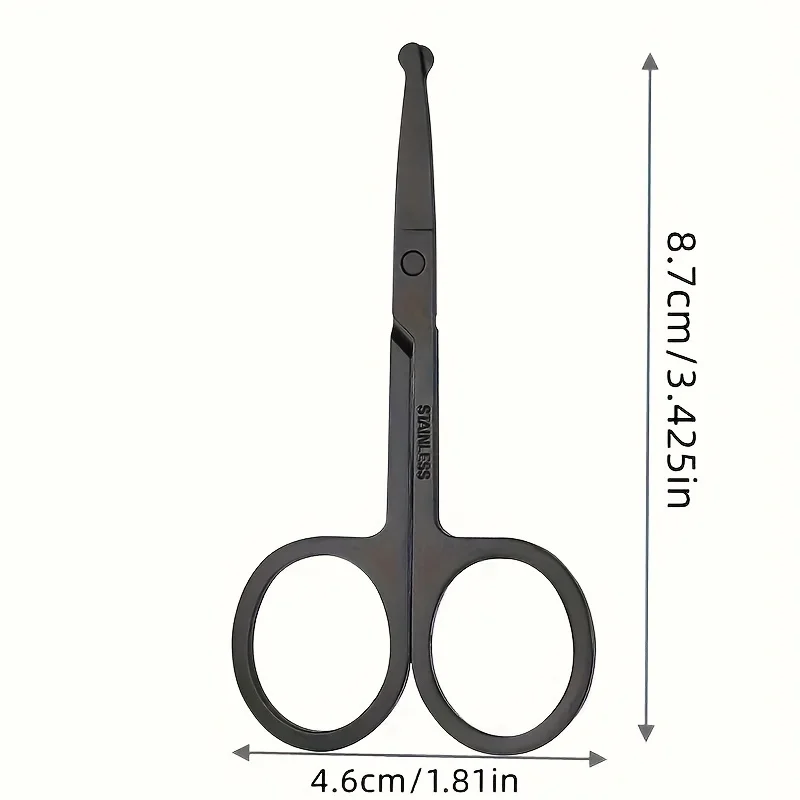 Precision Nose Hair Scissors – Round Tip Facial Grooming Trimmer for Nose, Ear, Eyebrow & Beard Hair