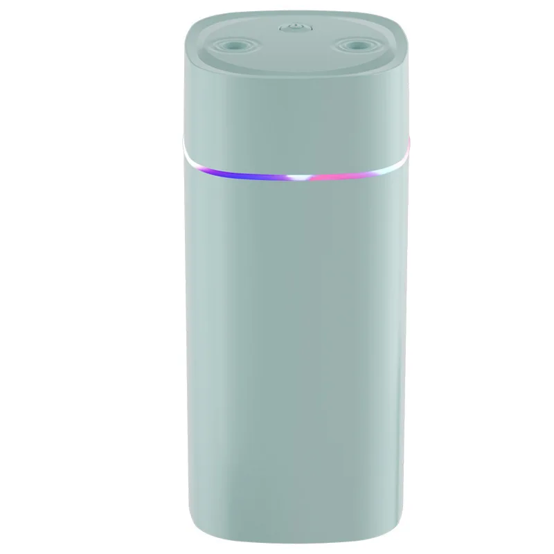 600mL Mini USB Humidifier – Double Spray Cool Mist Diffuser with Colorful Ambient Light