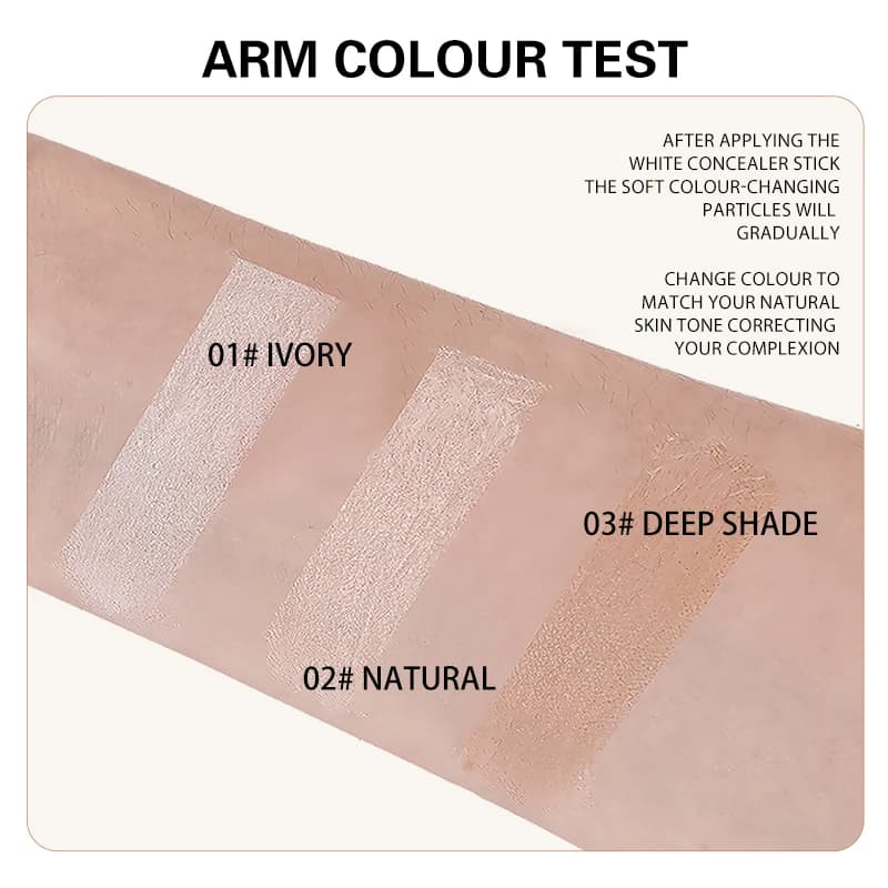 O'CHEAL Color Changing Foundation Stick – Double Headed Matte Foundation with Brush for Natural Face Coverage