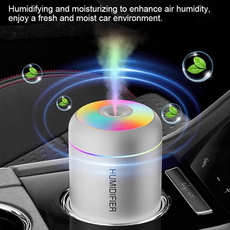 Mini USB Air Humidifier – Portable Cool Mist Aroma Diffuser with LED Light for Bedroom & Desktop