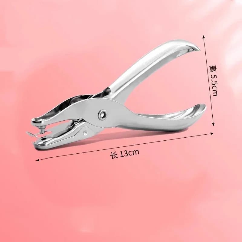3/6mm Round Hole Paper Punch – Manual Metal Punching Tool for Loose Leaf Books, Documents & Crafts