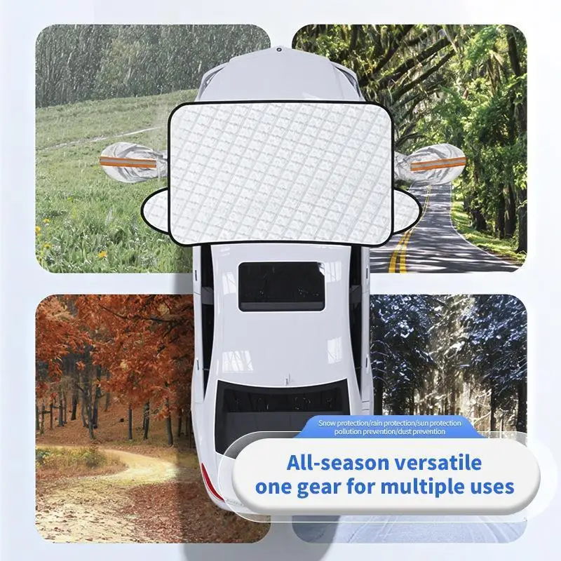 Magnetic Car Windshield Sunshade – Waterproof UV & Snow Protection Cover for Front Windscreen