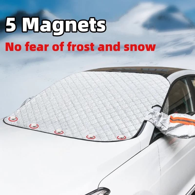 Magnetic Car Windshield Sunshade – Waterproof UV & Snow Protection Cover for Front Windscreen
