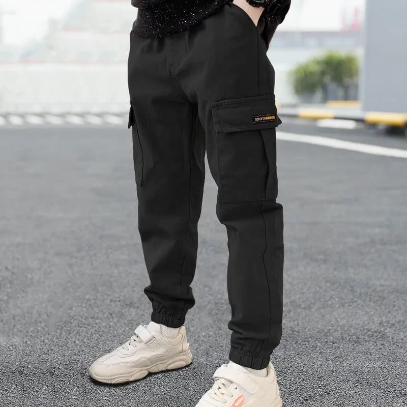 Boys Slim Fit Cargo Pants – Casual Outdoor Trousers for Kids & Teen Boys Ages 3–14