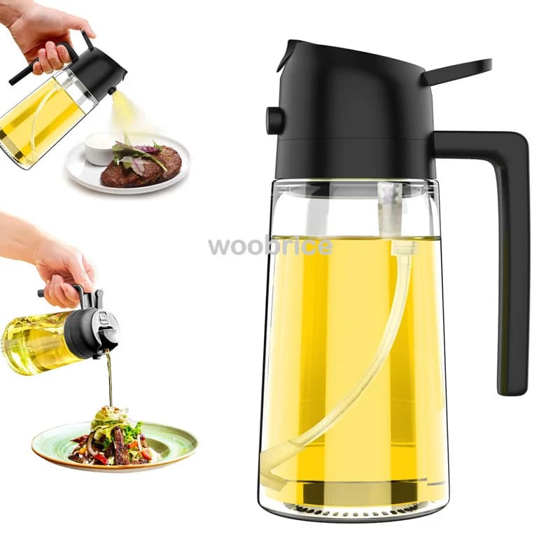 2-in-1 Oil Sprayer & Brush – Refillable Cooking Oil Dispenser for Air Fryer, Grilling, Roasting & Salad