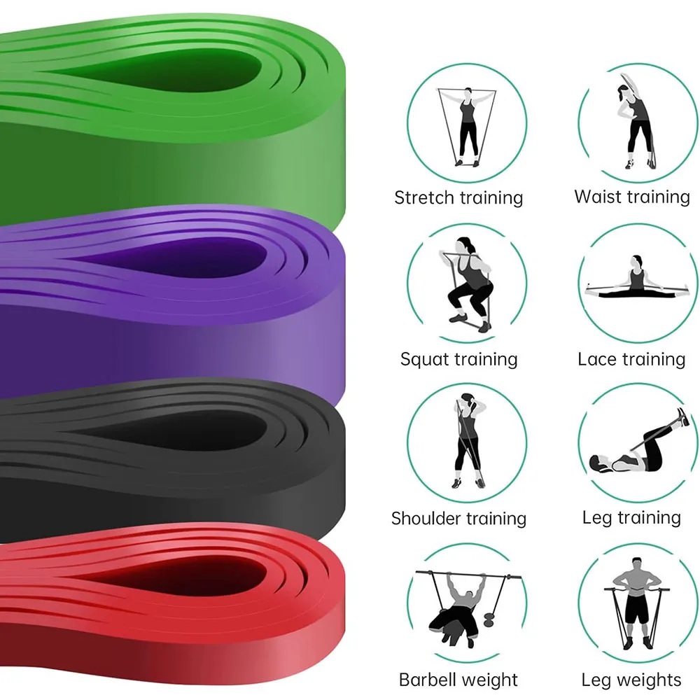 4-Piece Pull Up Resistance Bands Set – Elastic Workout Bands for Strength Training, Fitness & Assisted Pull Ups