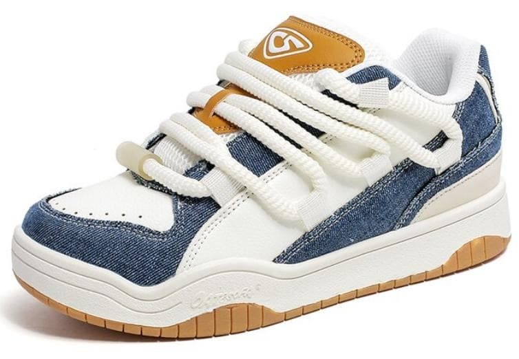 Men's Puffy-Lace Skate Sneakers