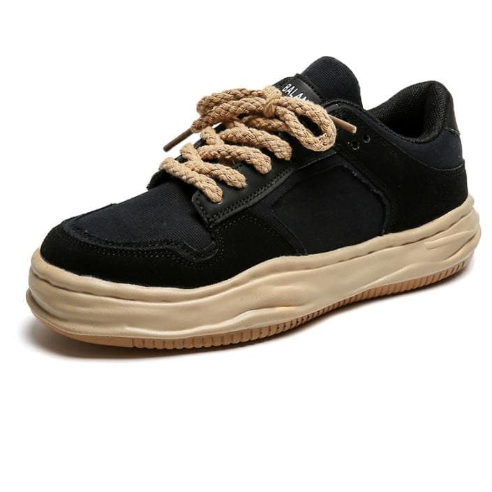 Men's Thick-Sole Suede Sneakers