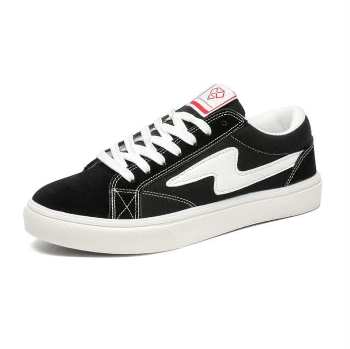Men's Lightning-Stripe Suede Skate Sneakers